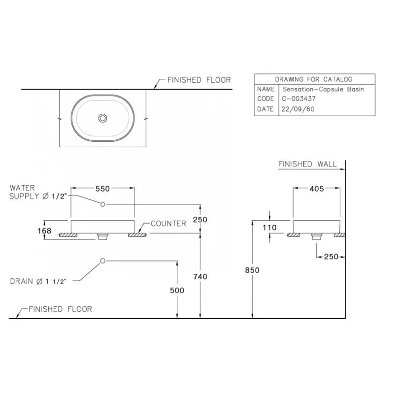 Ảnh Chậu rửa dương bàn Cotto C00343 MSL 2