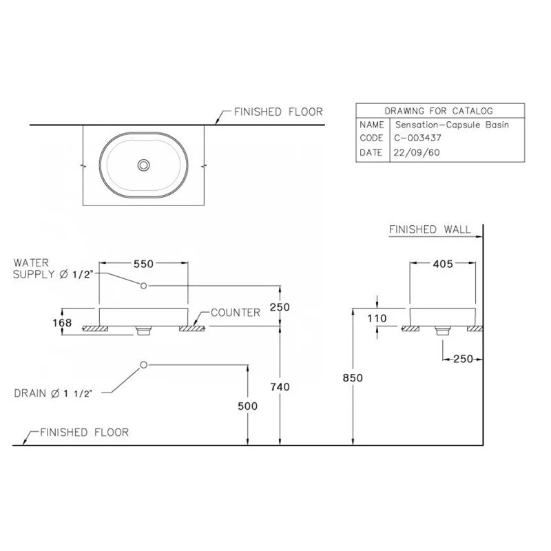 Ảnh Chậu rửa dương bàn Cotto C00343 MSL 2