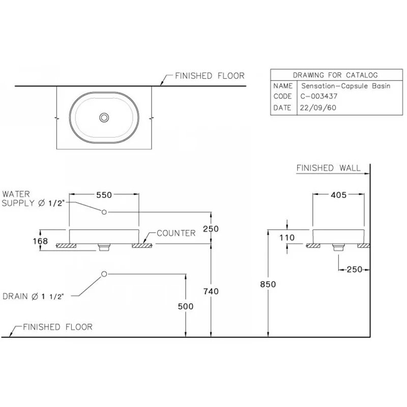 Ảnh Chậu rửa dương bàn Cotto C00343 MWH 2