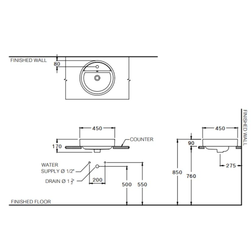 Ảnh Chậu rửa dương bàn Cotto C00380 MLG 2