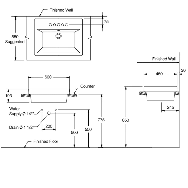 Ảnh Chậu rửa dương bàn Cotto C0902 2