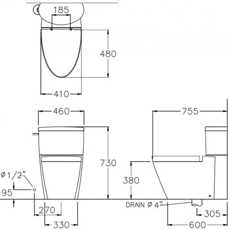 Ảnh Bồn cầu 2 khối Cotto C11947 2