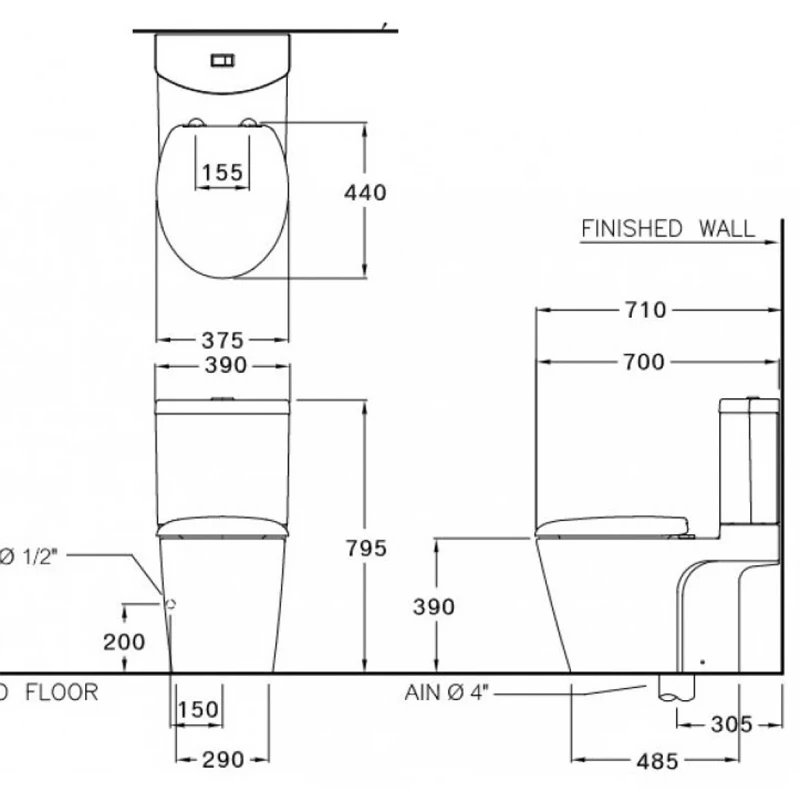 Ảnh Bồn cầu 2 khối COTTO C12247 2