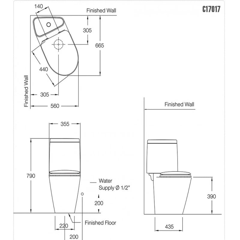 Ảnh Bồn cầu 2 khối Cotto C17017 2
