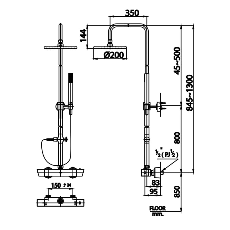 Ảnh Sen tắm cây COTTO CT2085W 2