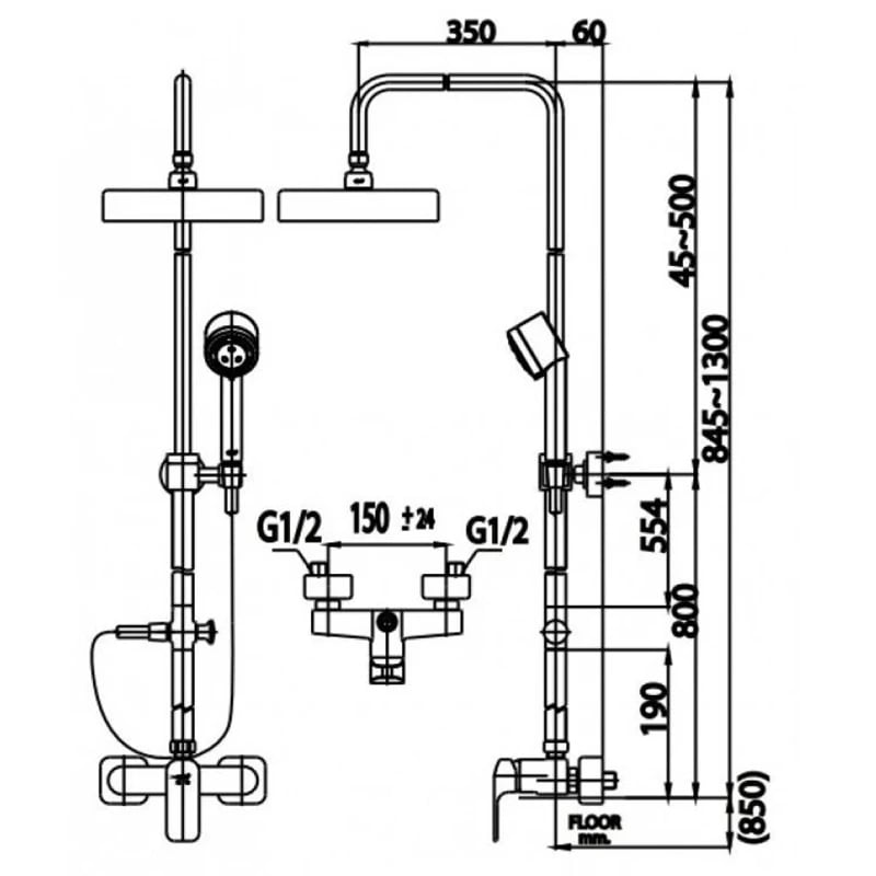 Ảnh Sen tắm cây COTTO CT2149WS 2