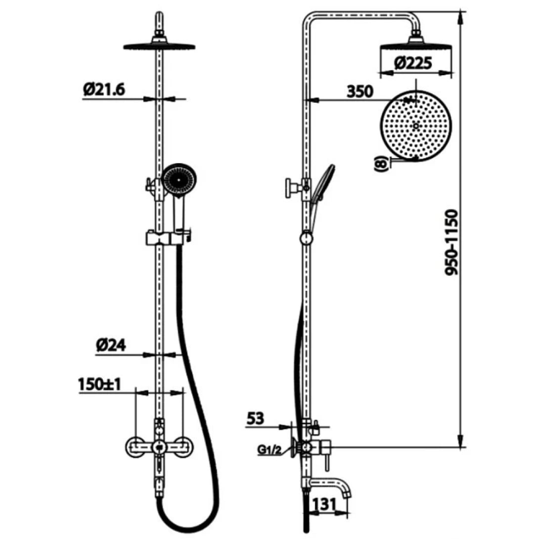 Ảnh Sen tắm cây nóng lạnh COTTO CT3004WOS 2