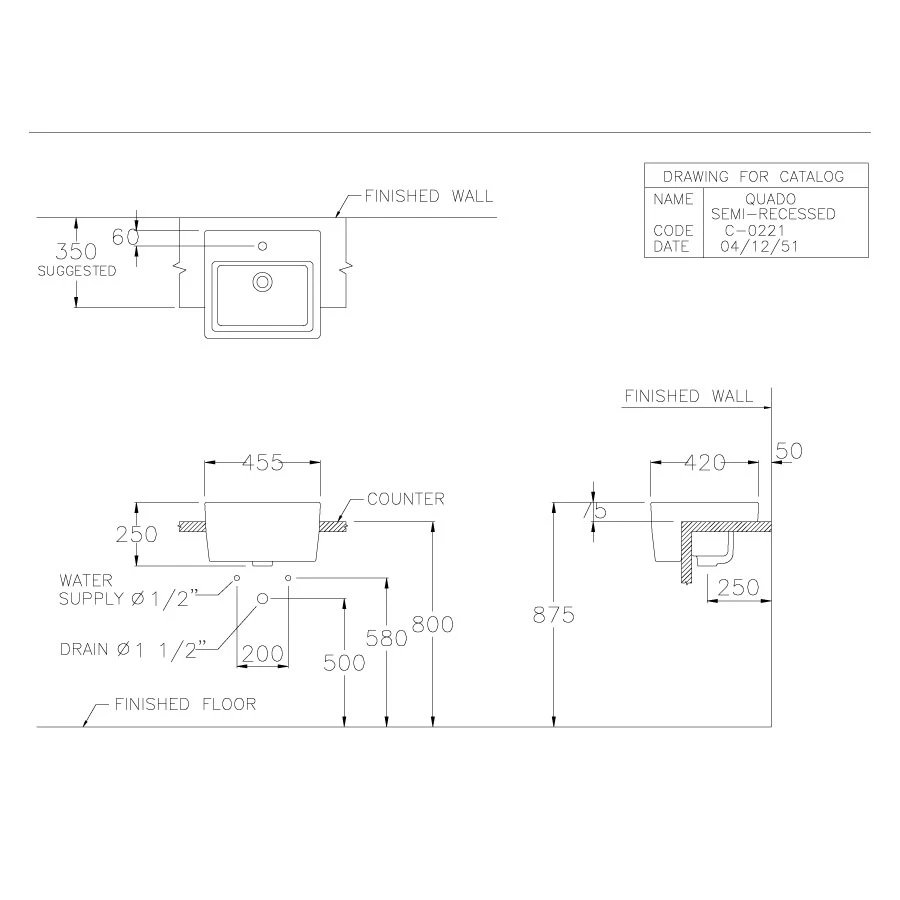 Ảnh Chậu rửa bán âm bàn Cotto C02217 2