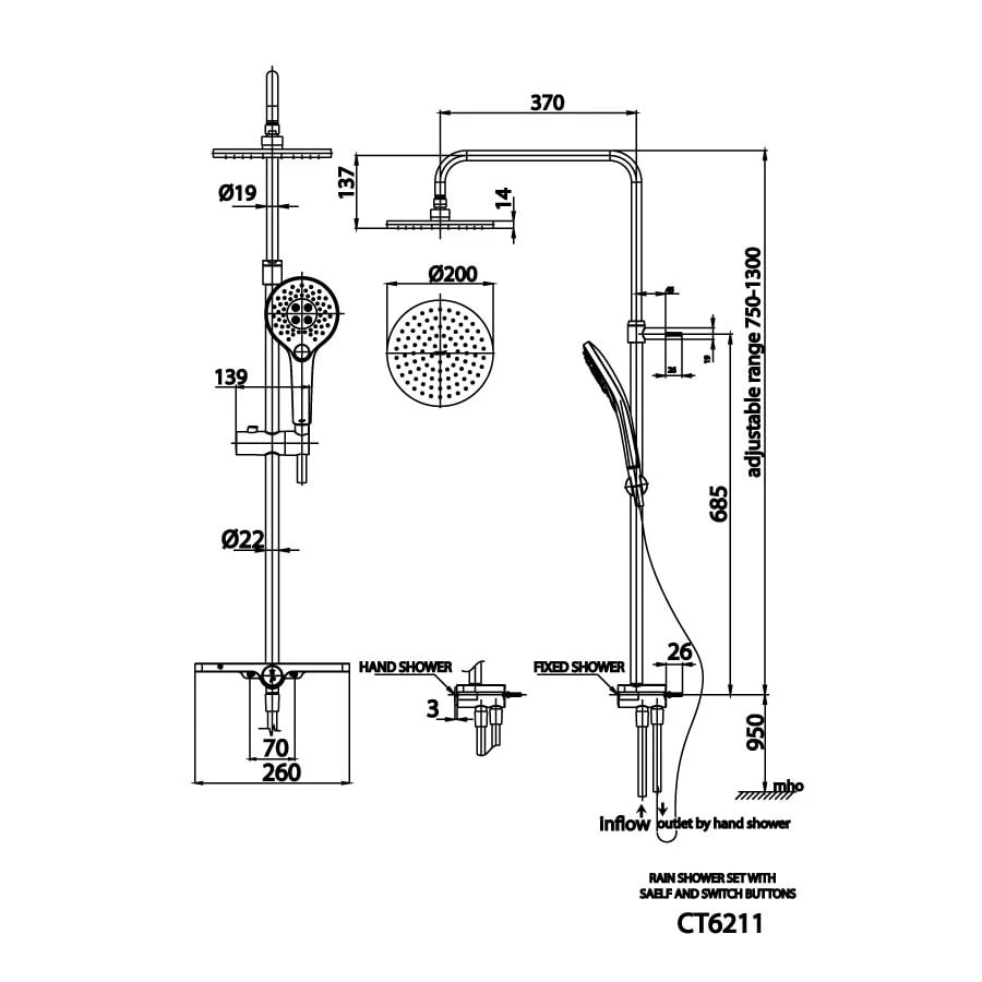 Ảnh Thân sen cây COTTO CT6211 2