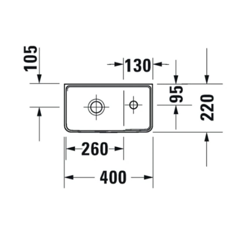 Ảnh Chậu rửa tay treo tường Duravit 0739400041 2