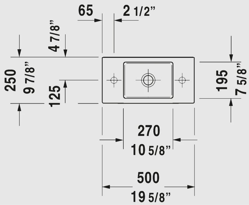 Ảnh Chậu rửa tay treo tường Duravit 0724500008 2