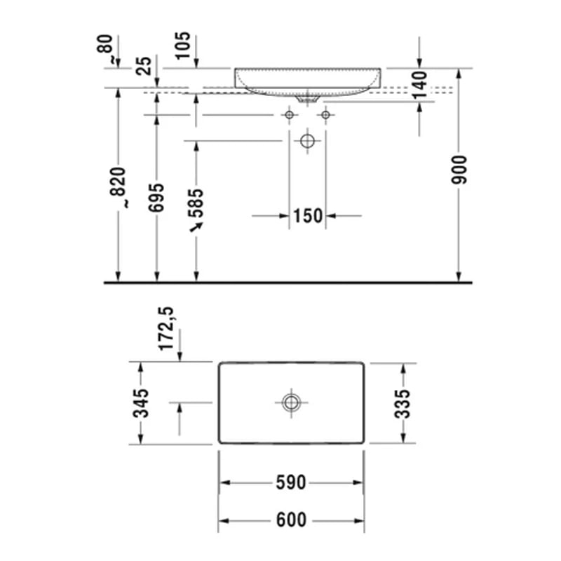 Ảnh Chậu rửa đặt bàn Duravit 2355600000 2