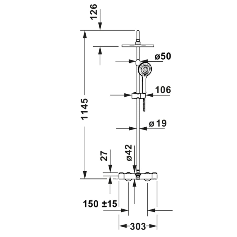 Ảnh Sen cây nhiệt độ Duravit CE5280008C46 2
