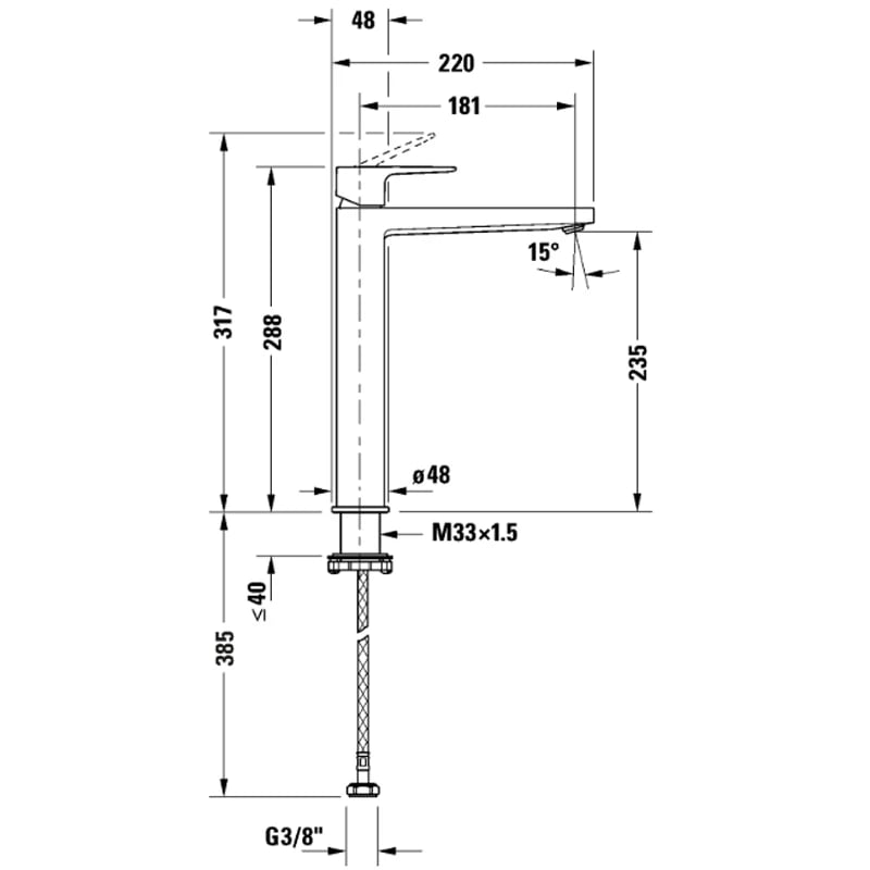 Ảnh Vòi chậu Duravit MH1040002C46 2