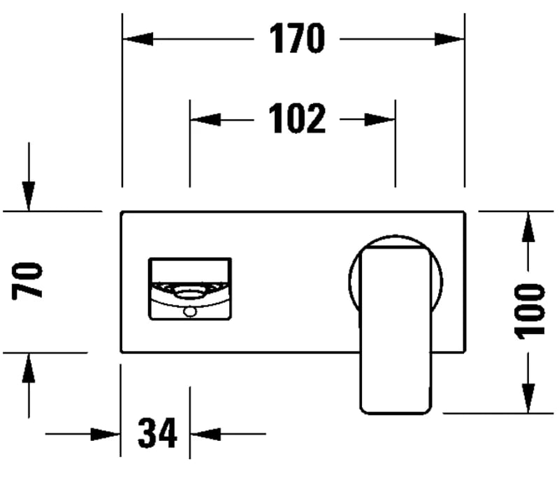 Ảnh Vòi chậu gắn tường Duravit MH1070004C10 2