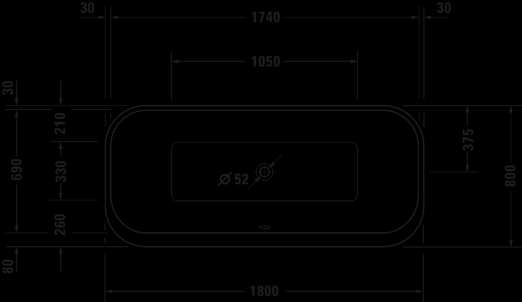 Ảnh Bồn tắm đặt sàn Duravit 700453800000000 2