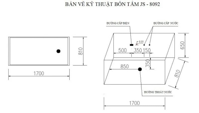 Ảnh Bồn tắm Massage Govern JS-8092 2