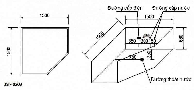 Ảnh Bồn tắm Massage Govern JS-0503 2