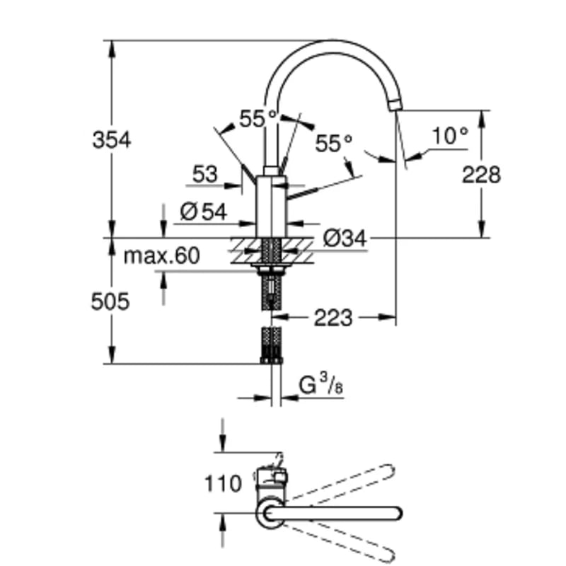 Ảnh Vòi bếp Grohe 32843000 2