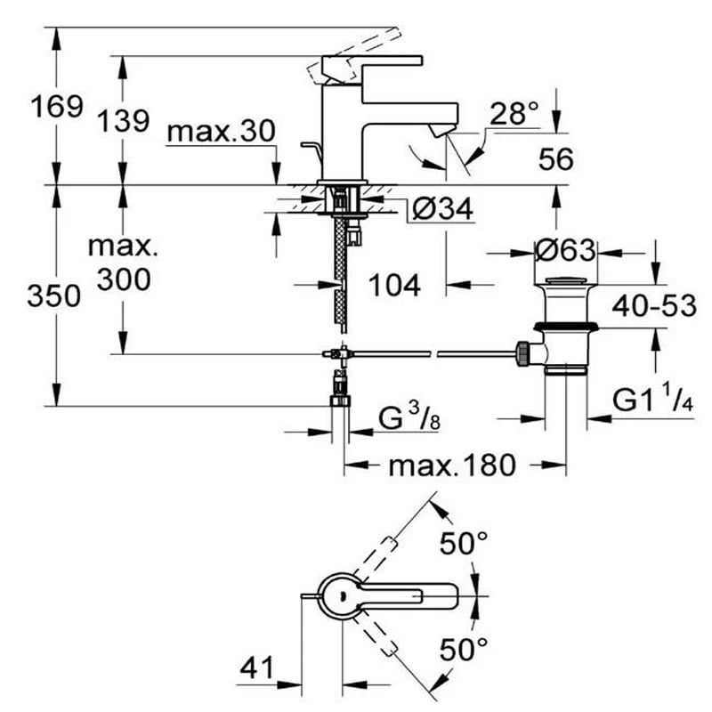 Ảnh Vòi chậu GROHE 32109000 2