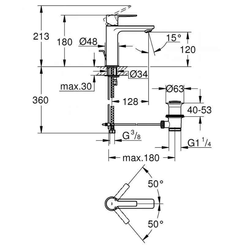 Ảnh Vòi chậu GROHE 3211400L 2