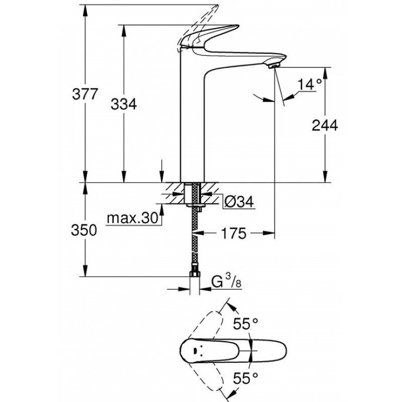 Ảnh Vòi chậu Grohe 23719003 3