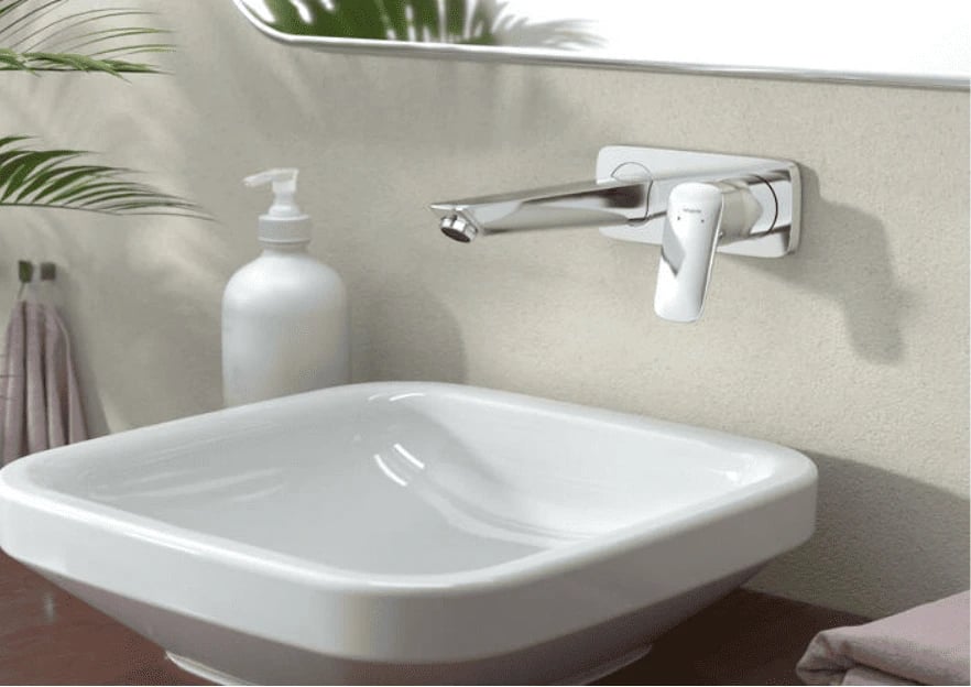 Ảnh Vòi chậu gắn tường Hansgrohe 71220007+13622180 3