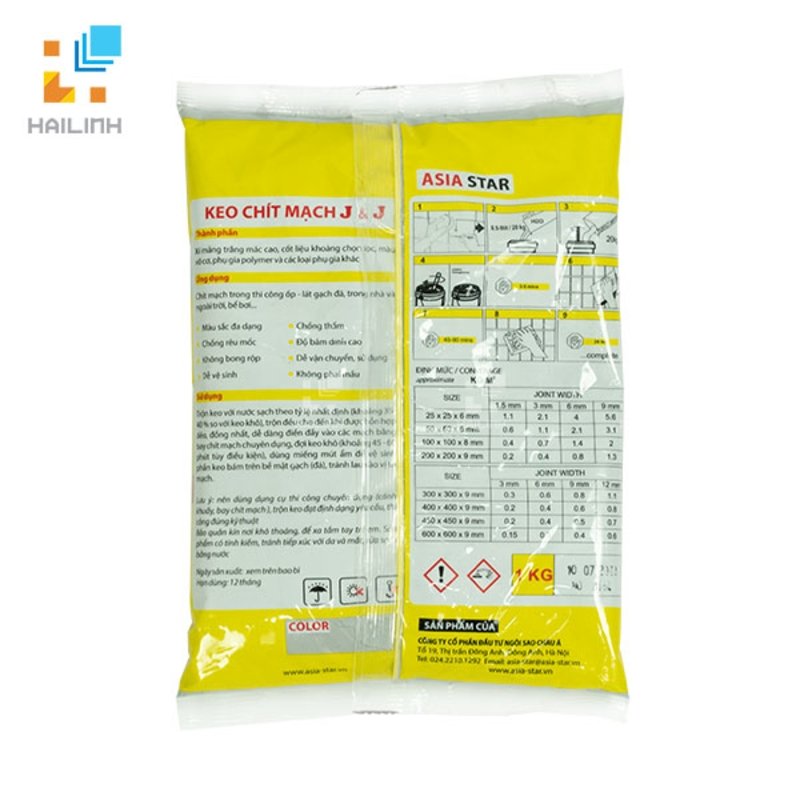 Ảnh Keo chà ron chít mạch gạch Asia Star JJ-G 2