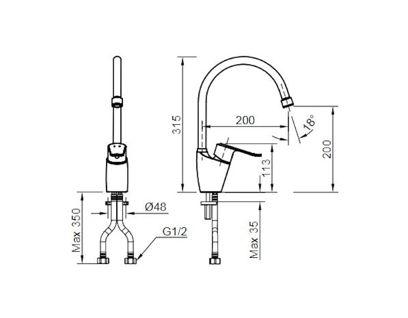 Ảnh Vòi rửa bát Inax SFV-2011S 2