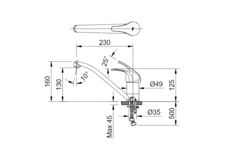 Ảnh Vòi rửa bát Inax SFV-302S 2