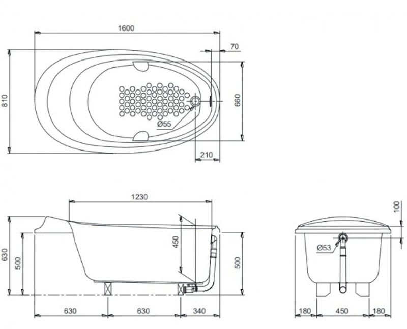 Ảnh Bồn tắm Ngọc Trai TOTO PPY1610HPTE#P 2
