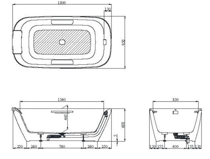 Ảnh Bồn tắm đặt sàn TOTO PJY1886HPWMNE#GW 2