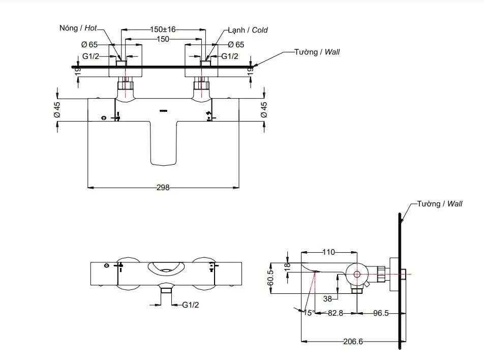 Ảnh Sen tắm TOTO TBV01402BA 2