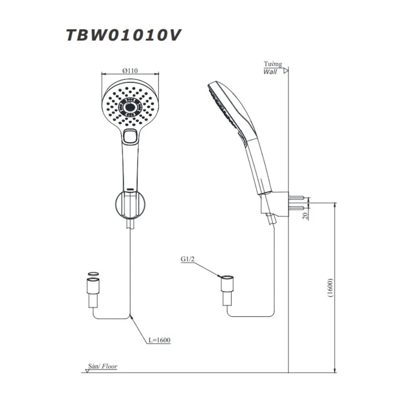 Ảnh Sen tắm nóng lạnh TOTO TBG11302VA/TBW01010V 4