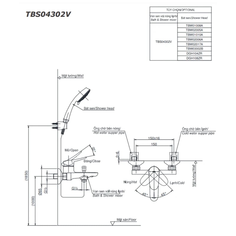 Ảnh Sen tắm TOTO TBS04302V/DGH108ZR 2