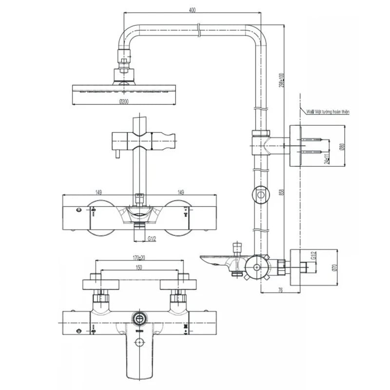 Ảnh Sen tắm cây TOTO TBW07006A 2
