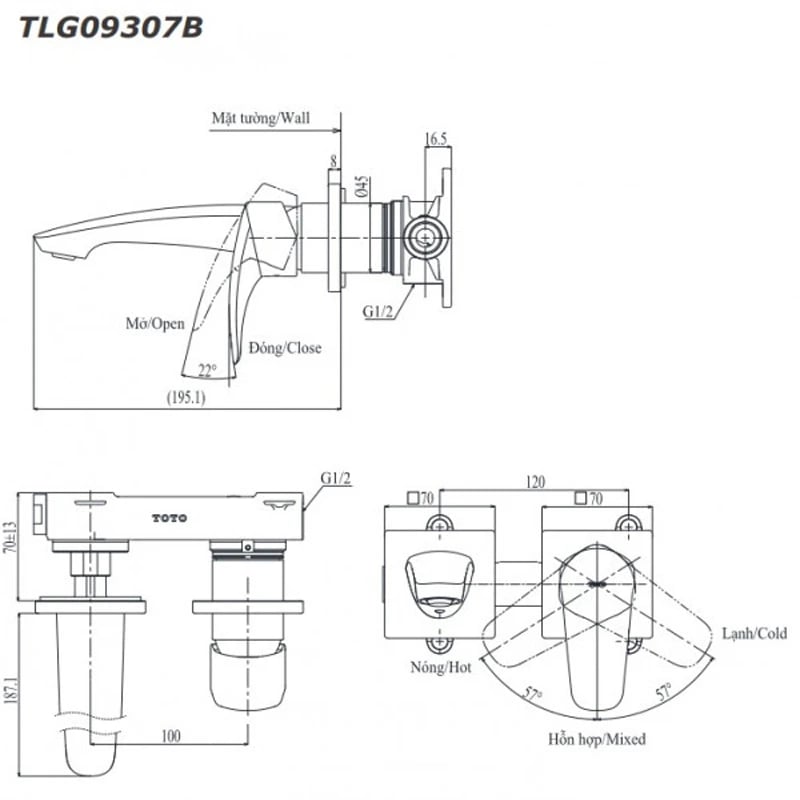 Ảnh Vòi chậu TOTO TLG09307BB 2