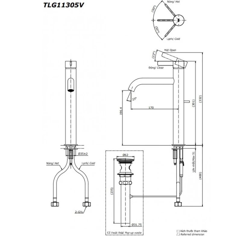 Ảnh Vòi chậu TOTO TLG11305V 2