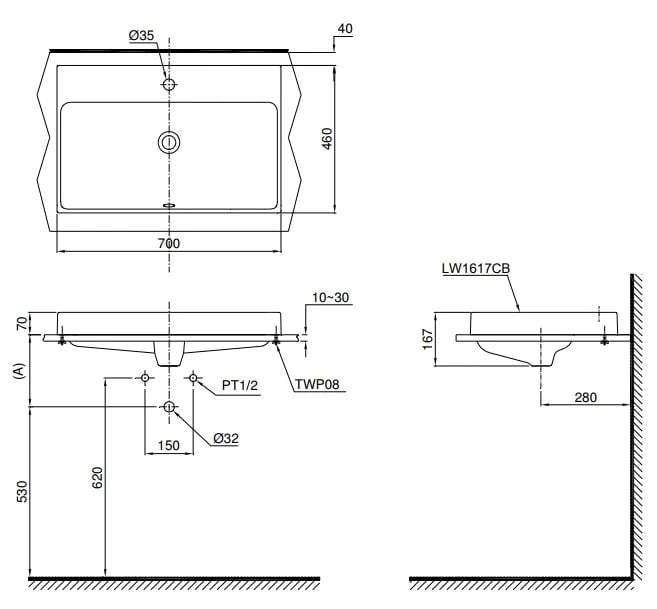 Ảnh Chậu rửa đặt bàn TOTO LW1617 2