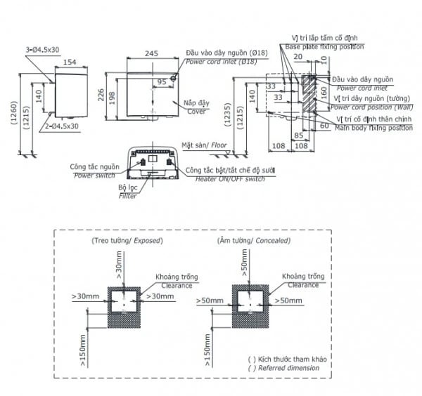 Ảnh Máy sấy tay TOTO TYC322M 2