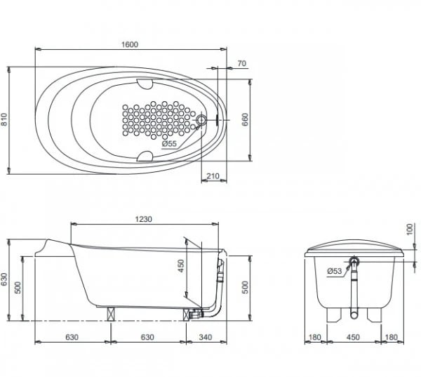 Ảnh Bồn tắm Ngọc Trai TOTO PPY1610PTE#S 2