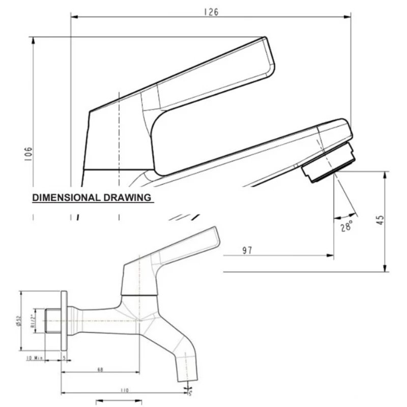 Ảnh Vòi nước gắn tường American Standard WF-T602 2