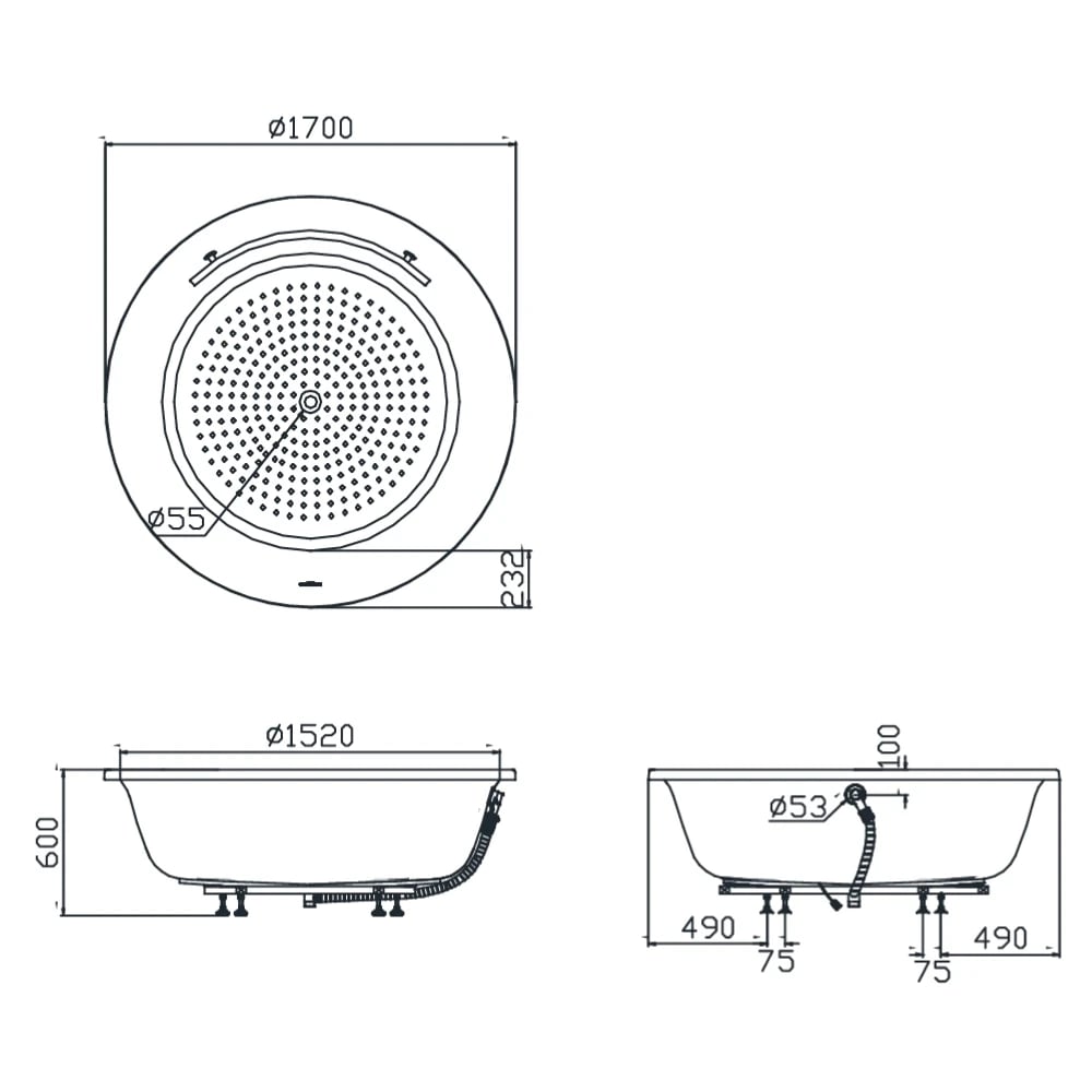Ảnh Bồn tắm Ngọc Trai TOTO PPY1720HPTE 2