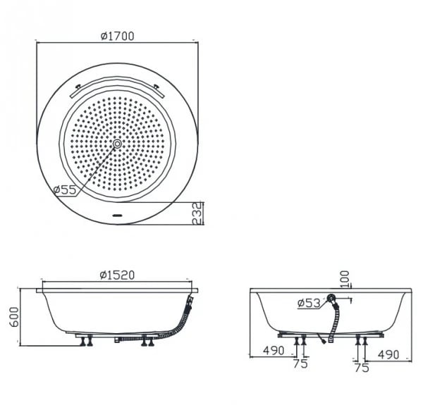 Ảnh Bồn tắm Ngọc Trai TOTO PPY1720PTE 2