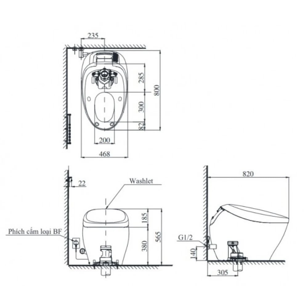 Ảnh Bồn cầu thông minh TOTO CS900VT/T53P100VR 2