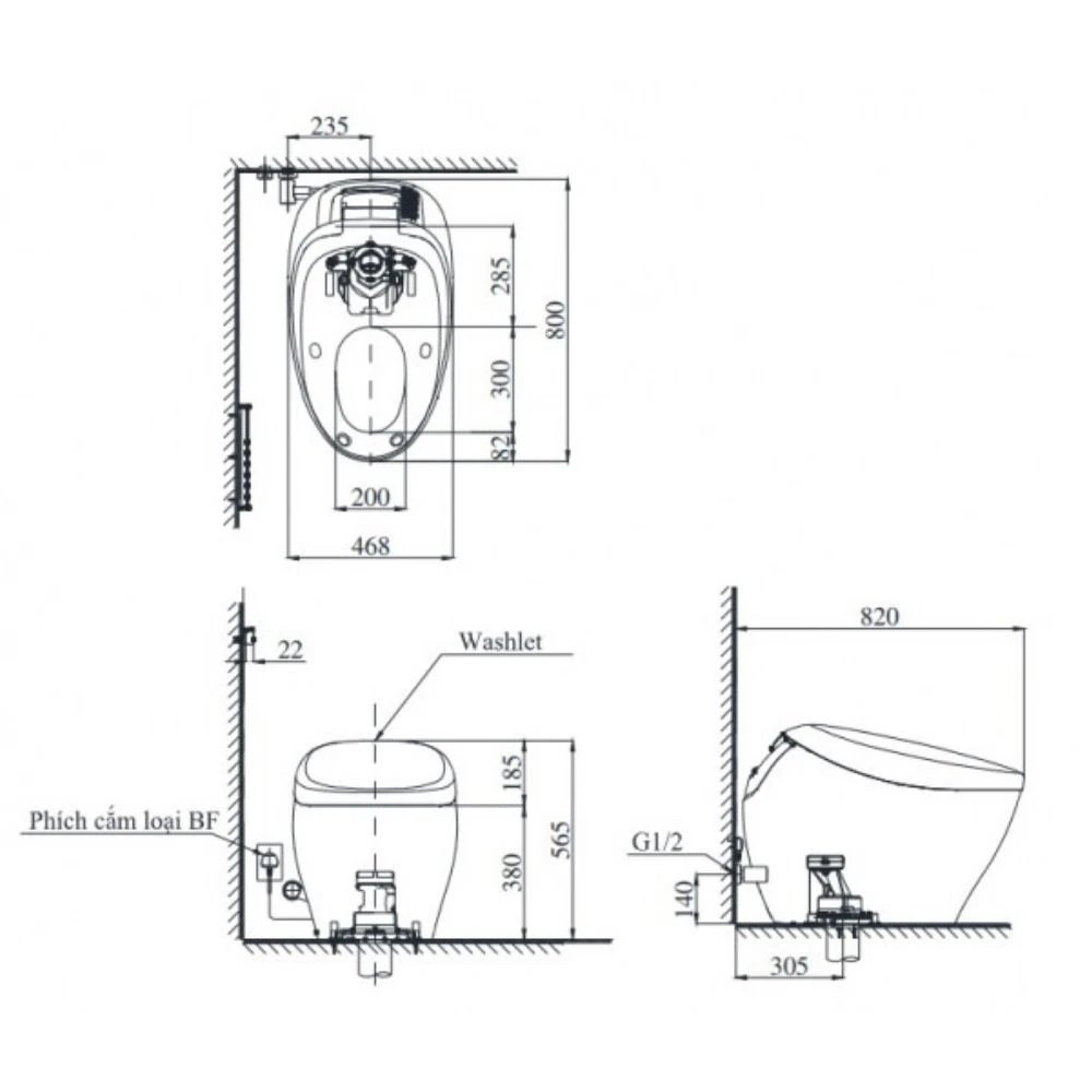 Ảnh Bồn cầu thông minh TOTO CS900VT/T53P100VR 2