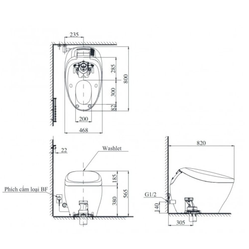 Ảnh Bồn cầu thông minh TOTO CS901KVT/T53P100VR 2