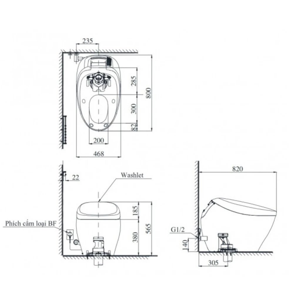 Ảnh Bồn cầu thông minh TOTO CS901KVT/T53P100VR 2