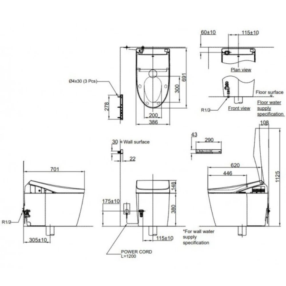 Ảnh Bồn cầu thông minh TOTO CS989VT/TCF9768WZ/T53P100VR 2