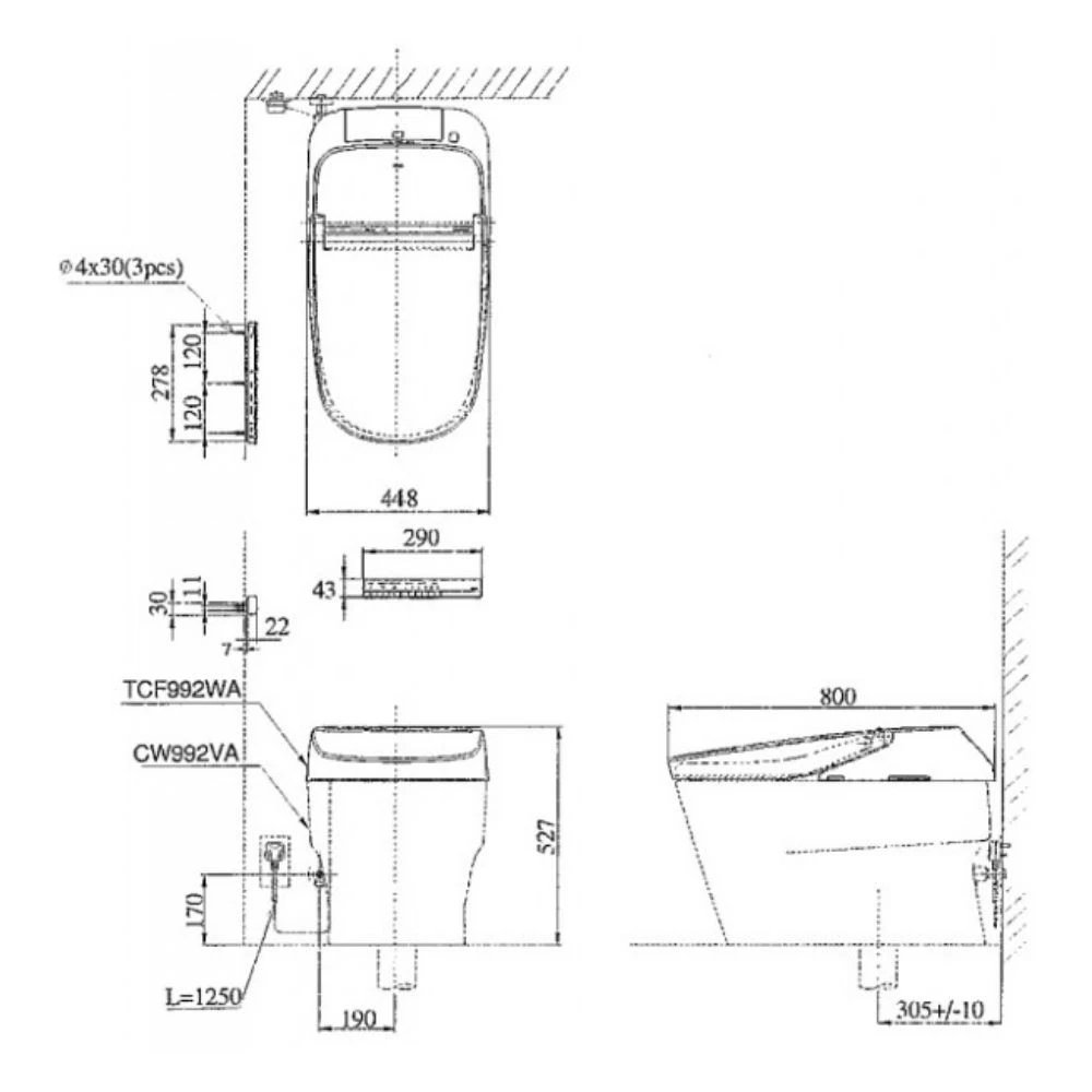 Ảnh Bồn cầu thông minh TOTO CW992VA/TCF992WA/T53P100VR 2